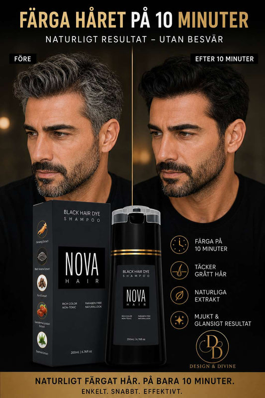 Nova Hair™ - schampo som täcker grått hår på endast 10 minuter