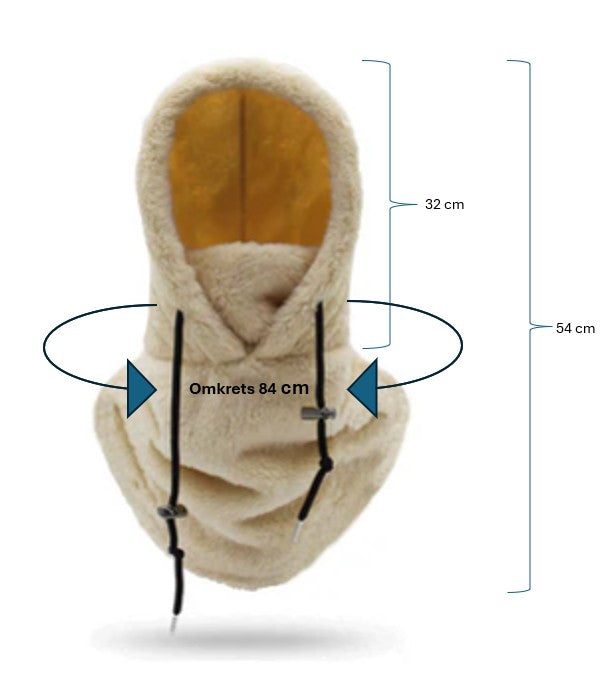 Sherpa Hoodie - fluffig fleece – perfekt för vinter och mys