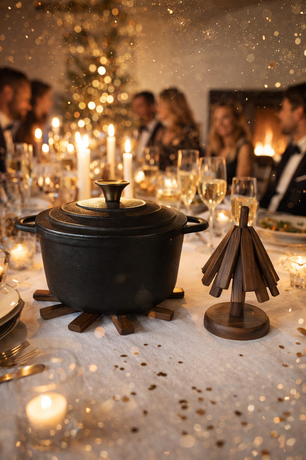 Nordisk Skogsro™ Handgjort träunderlägg för heta grytor