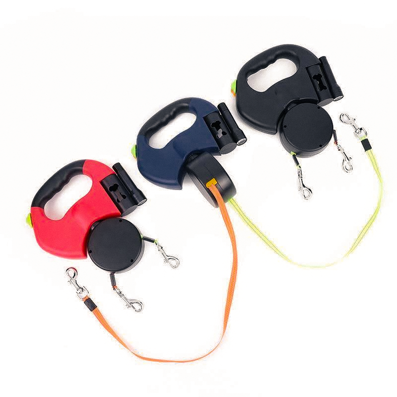 Flexi dubbelt hundkoppel - trasselfritt